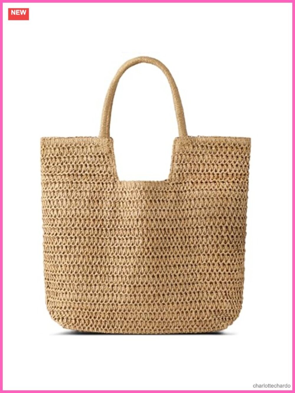 Woven Straw Beach Tote for Women Large Summer Handbag with Zipper